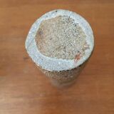 Jean Claude Monange salt stoneware scroll vase. “Daisy” pattern