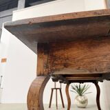 19th century walnut drapery table 2m1