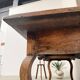 19th century walnut drapery table 2m1