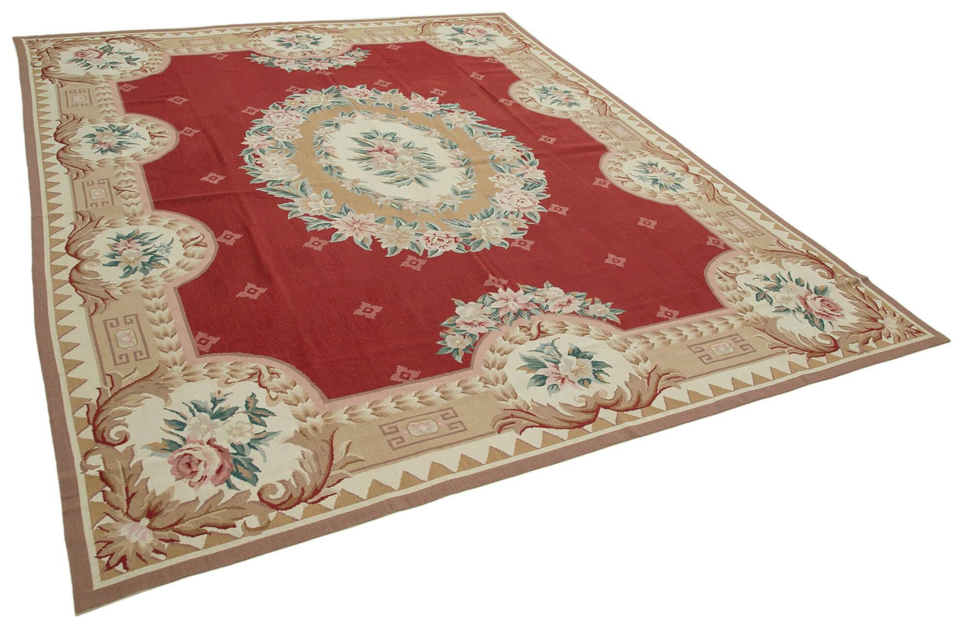 Handmade Vintage Flatweave Needlepoint Kilim 243 cm x 305 cm