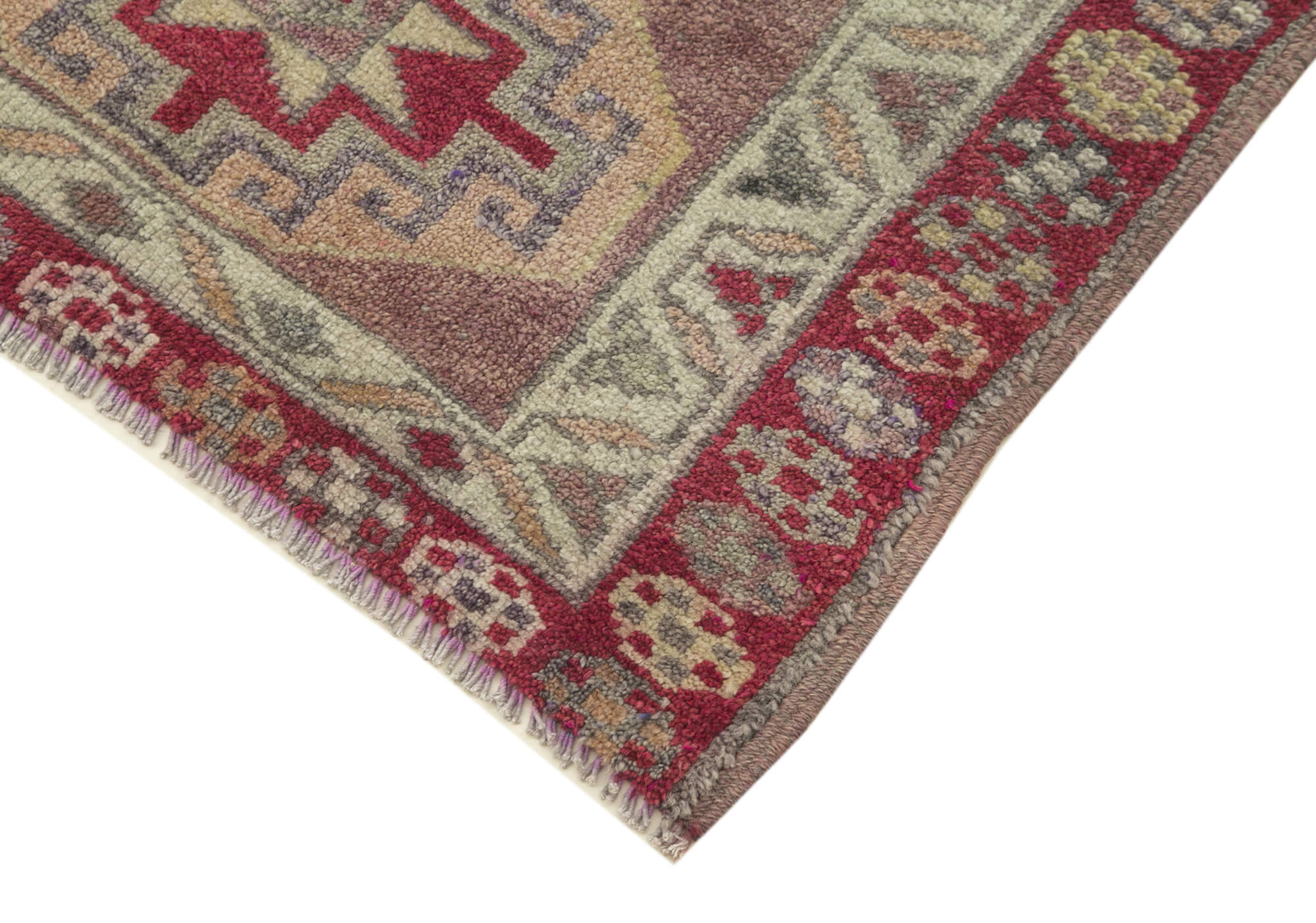 Handmade decorative oriental brown runner carpet 82 cm x 270 cm