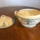 Soup-tureen in opaque porcelain from gien "venice"