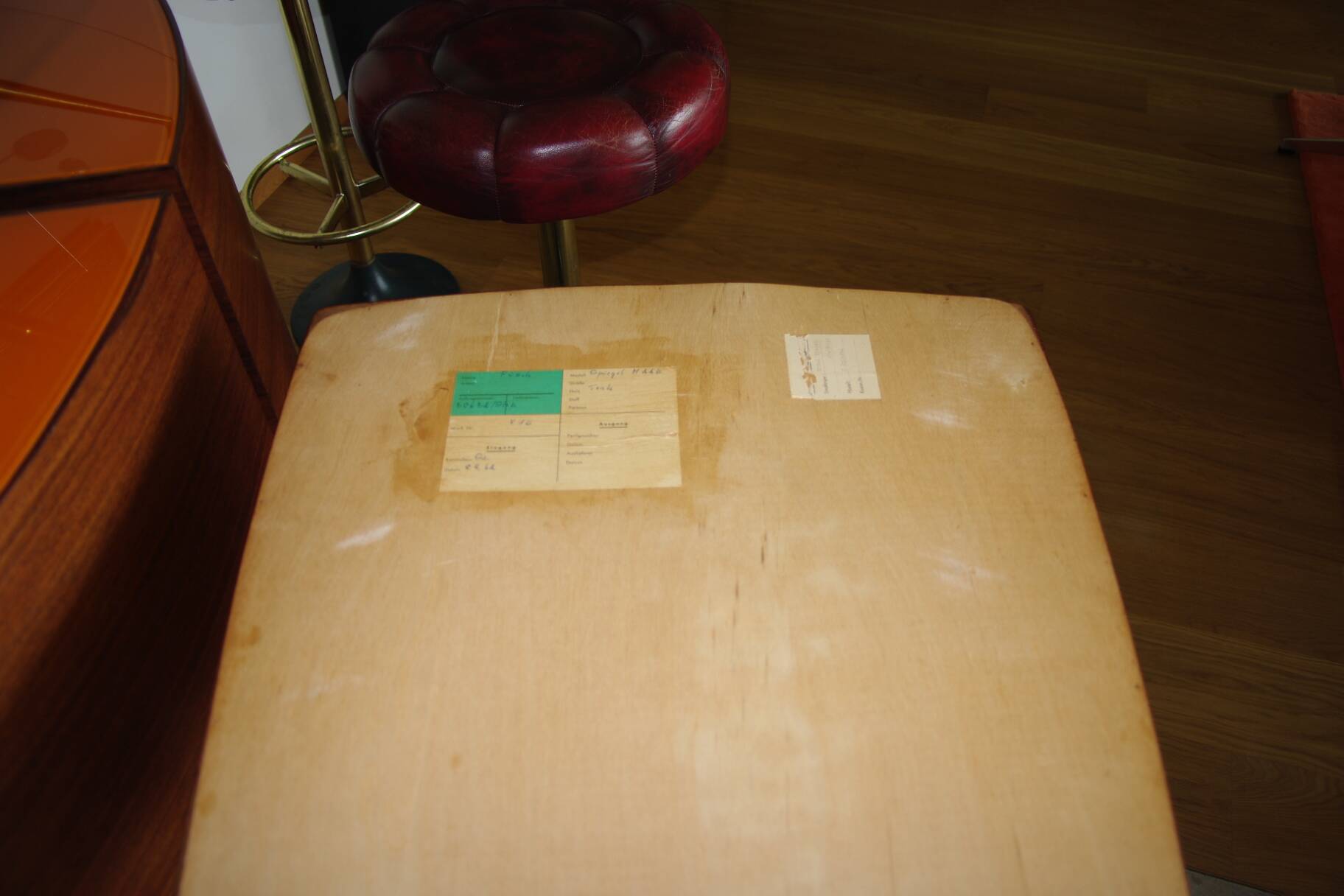 Large vintage teak mirror germany 1960