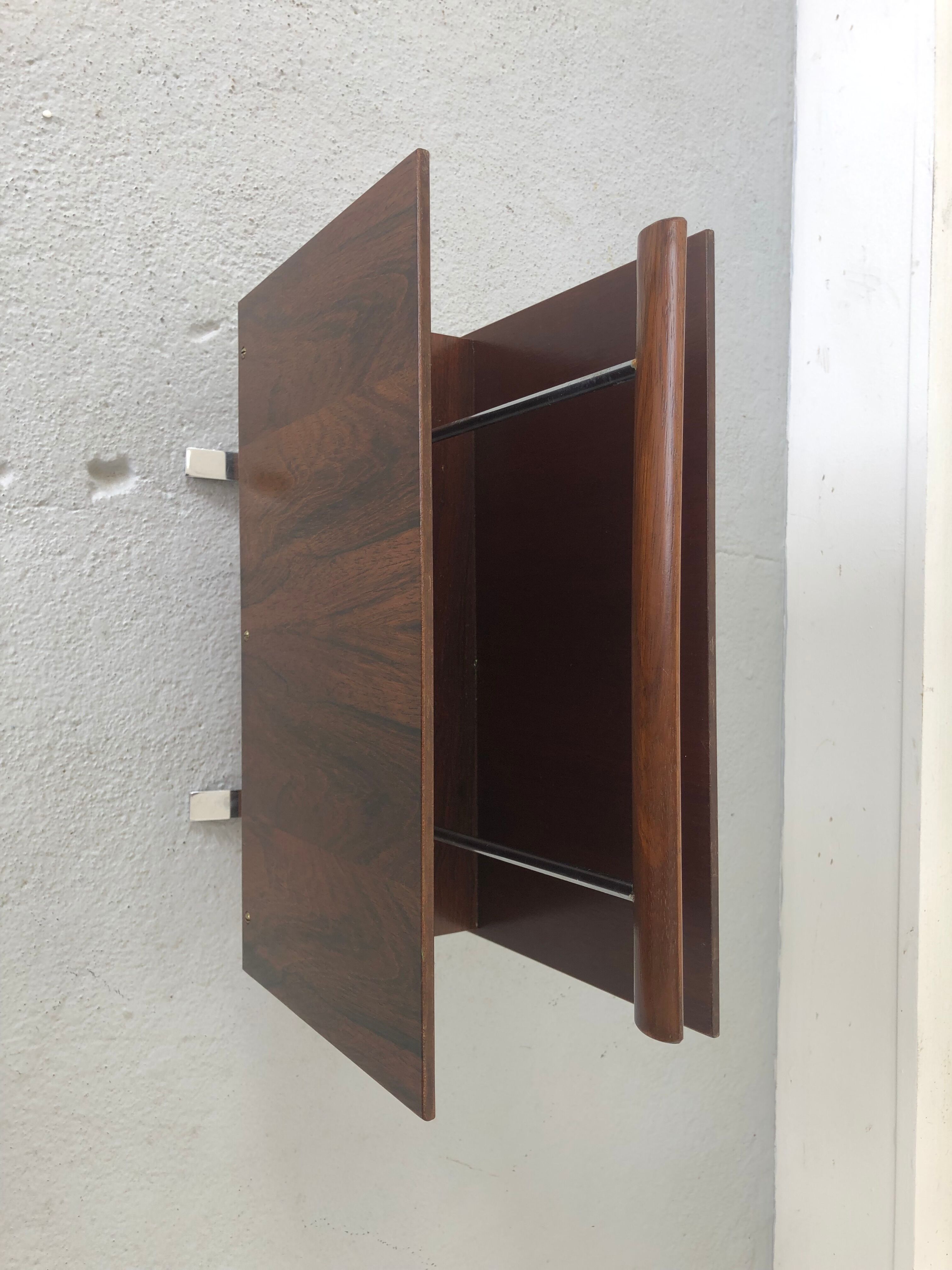 Vintage Magazine Rack in Wood, 1970s