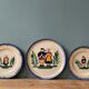 Set of 3 old plates MBFA Pornic, peninsula of Rhuys