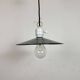 Industrial Blue Enamel Ceiling Light, 1950s