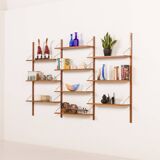 Danish mid century teak shelving unit, 1960s