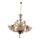 Venetian Pink Amber Murano Glass Chandelier 1960’s