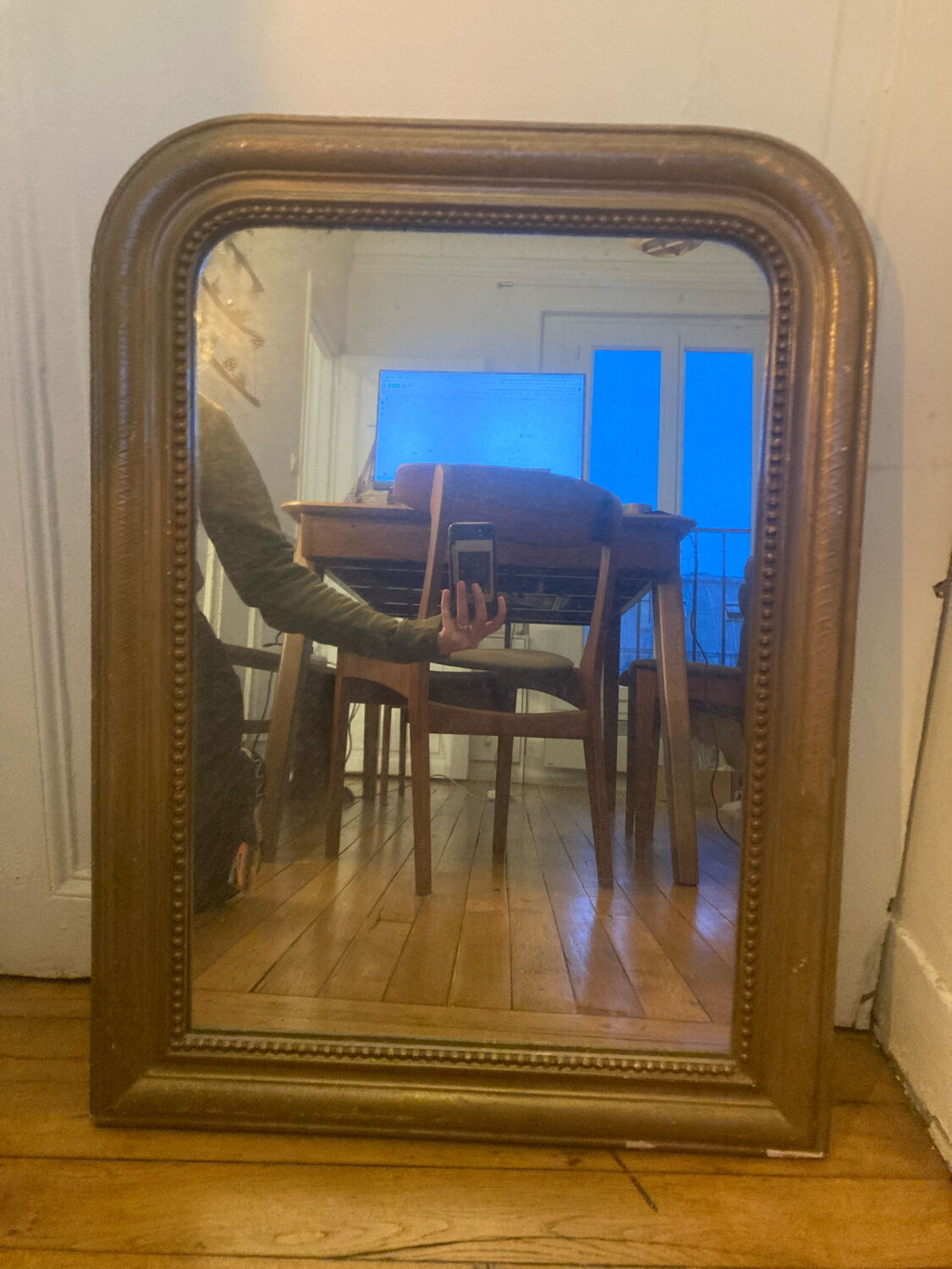 Golden mirror 54x70cm