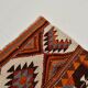 Orange & Brown Vintage Kilim Runner Rug, Oriental Pattern Hallway Carpet