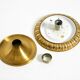 1960's Space Age Pop Art  brass and metal wall or ceiling lamp by Sölken