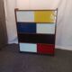 Display cabinet in the style of mondrian