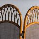Mid-century room divider in bamboo and cane, Denmark, 1970s