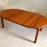 Danish solid teak dining table, 1960s