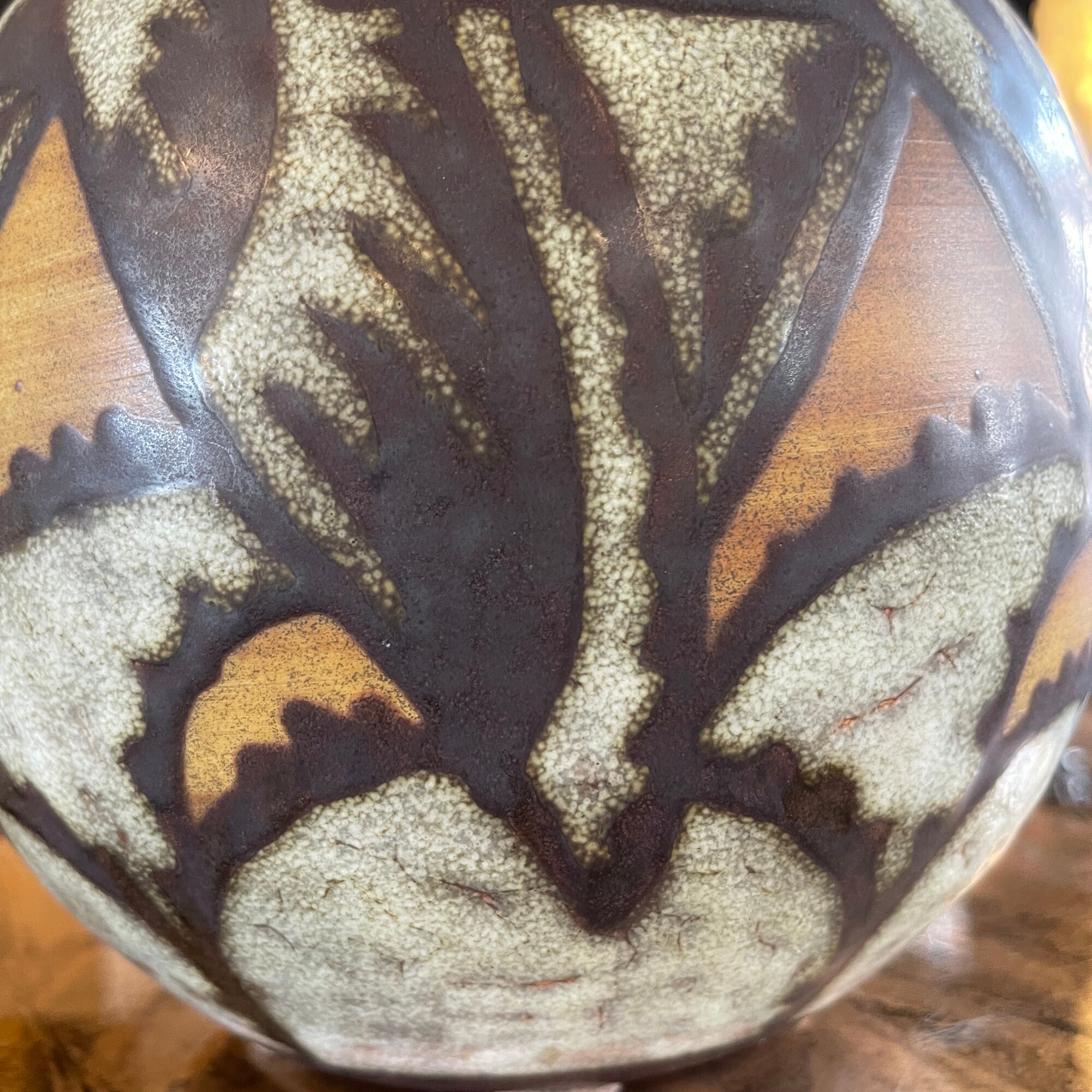 Stoneware ball vase by Charles Catteau for Keramis
