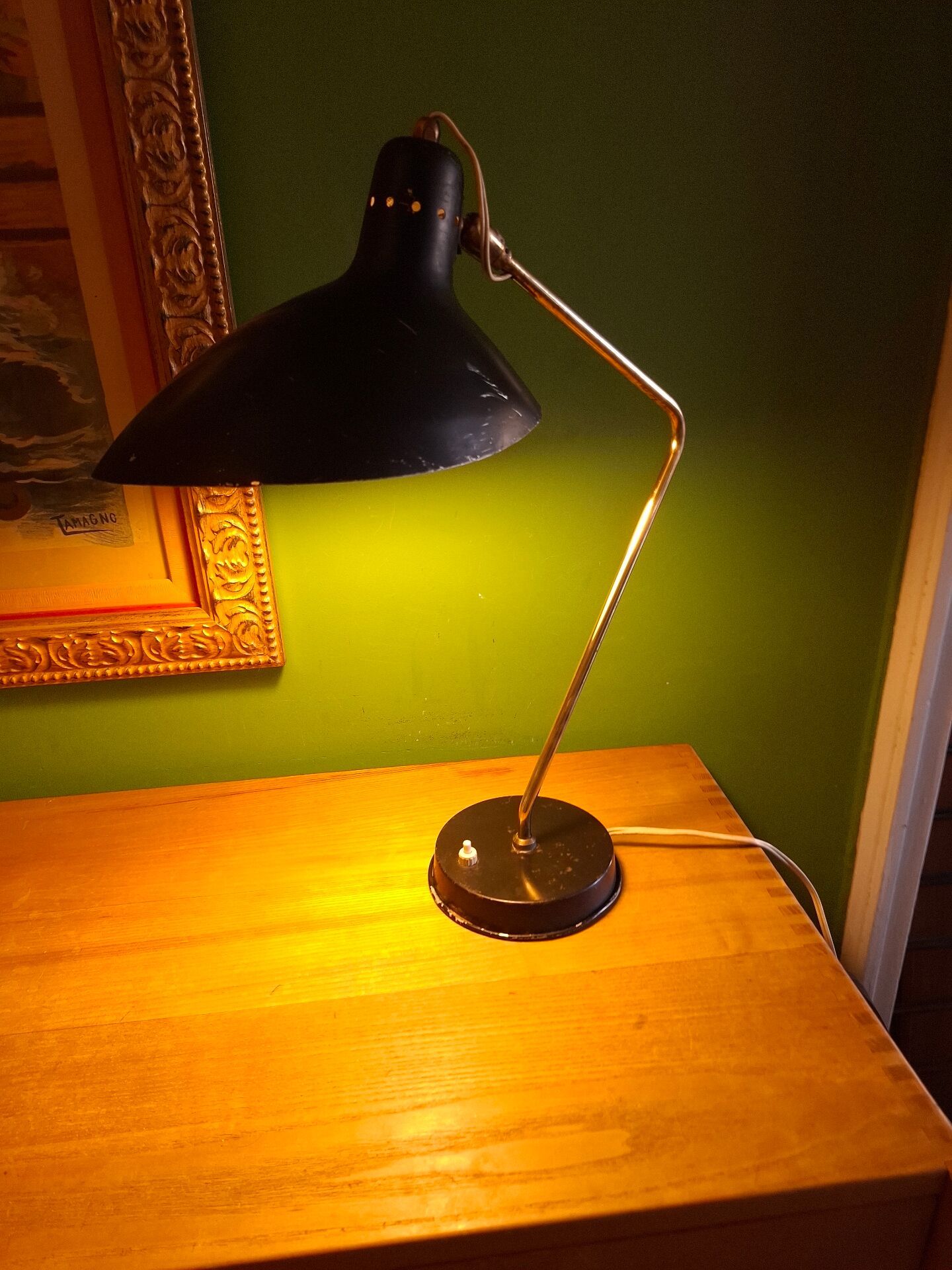 1950s lamp by Jean Boris Lacroix