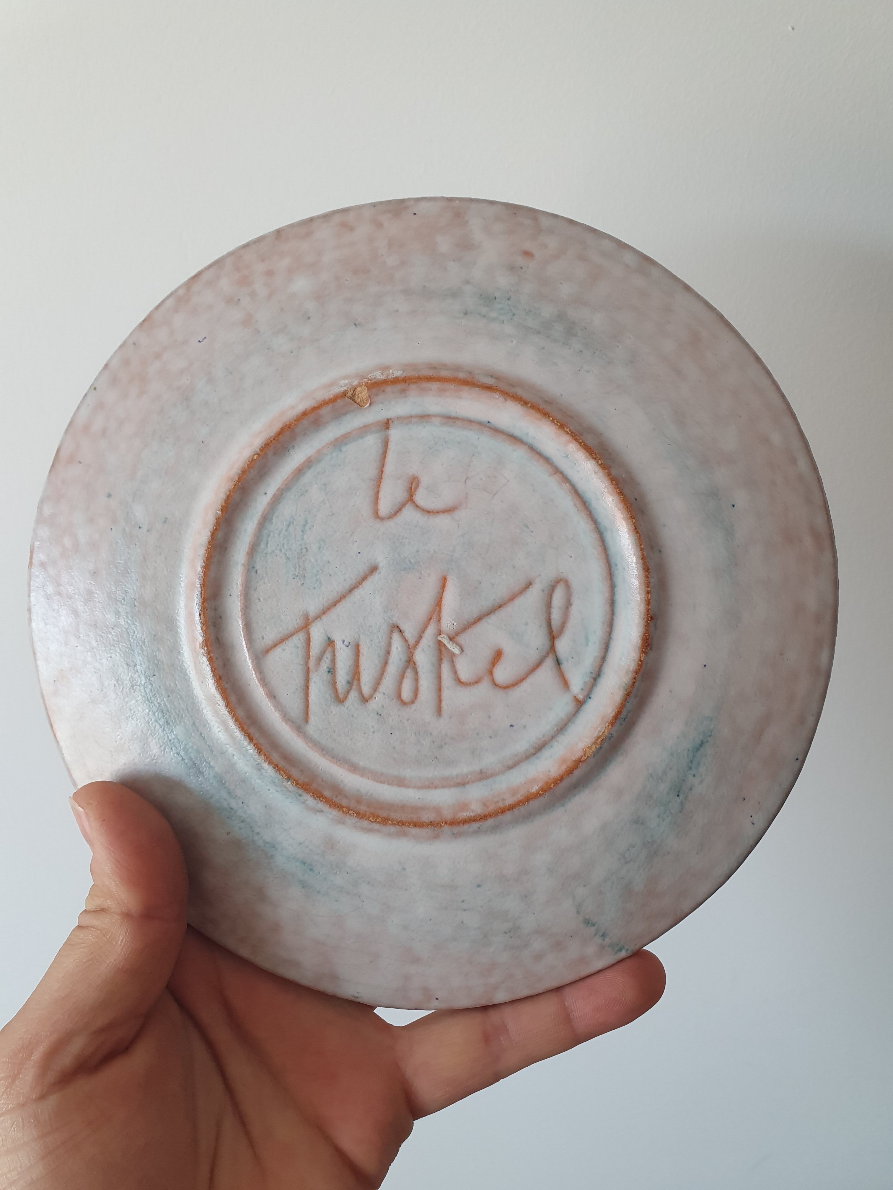 Assiette en céramique des année 50 marie madeleine jolly (le triskel)