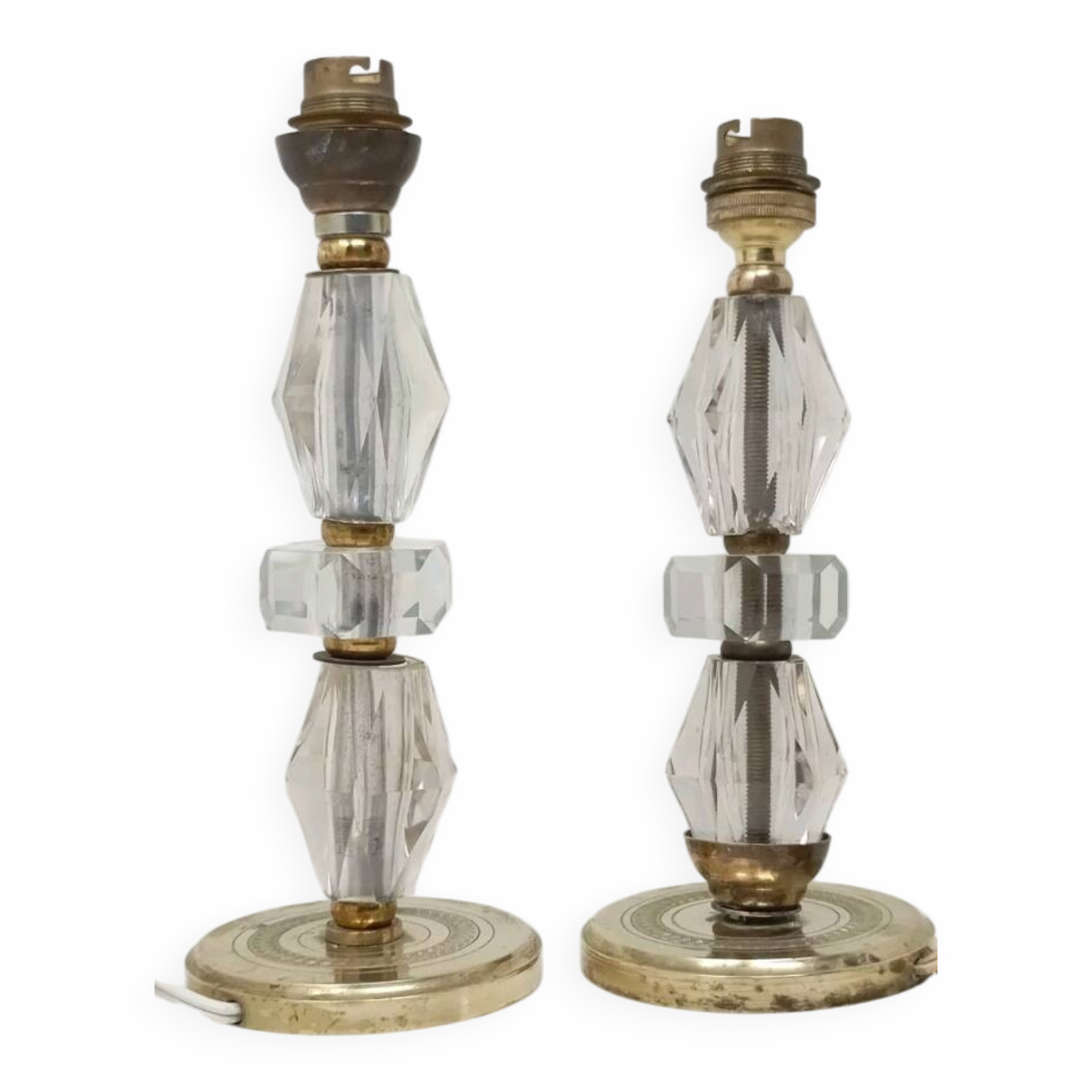 Two bedside lamp bases