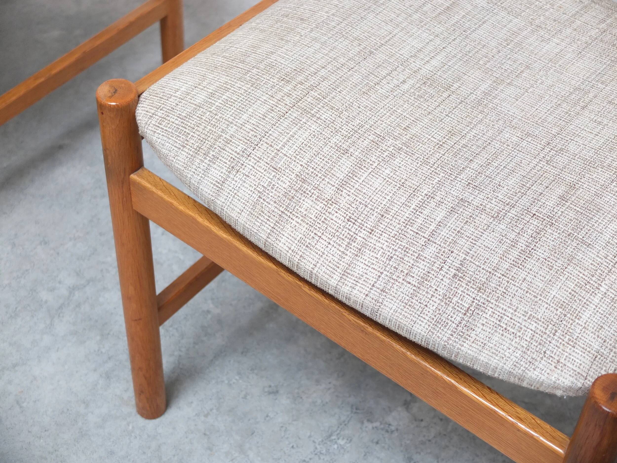 Set of 6 dining chairs in oak by Meubelatelier Vanda Watervliet, 1960s