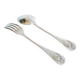 Silver cutlery set, 1 fork and 1 spoon, erenard