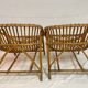 Paire de fauteuils corbeille en rotin