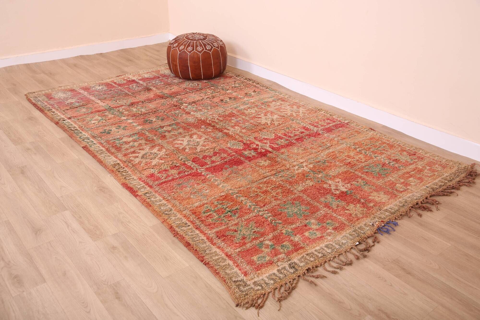 Vintage Moroccan Wool Rug 169 x 280 cm, Berber Handmade Rug Bohemian Style