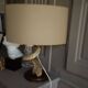 Vintage ram's horn living room lamp
