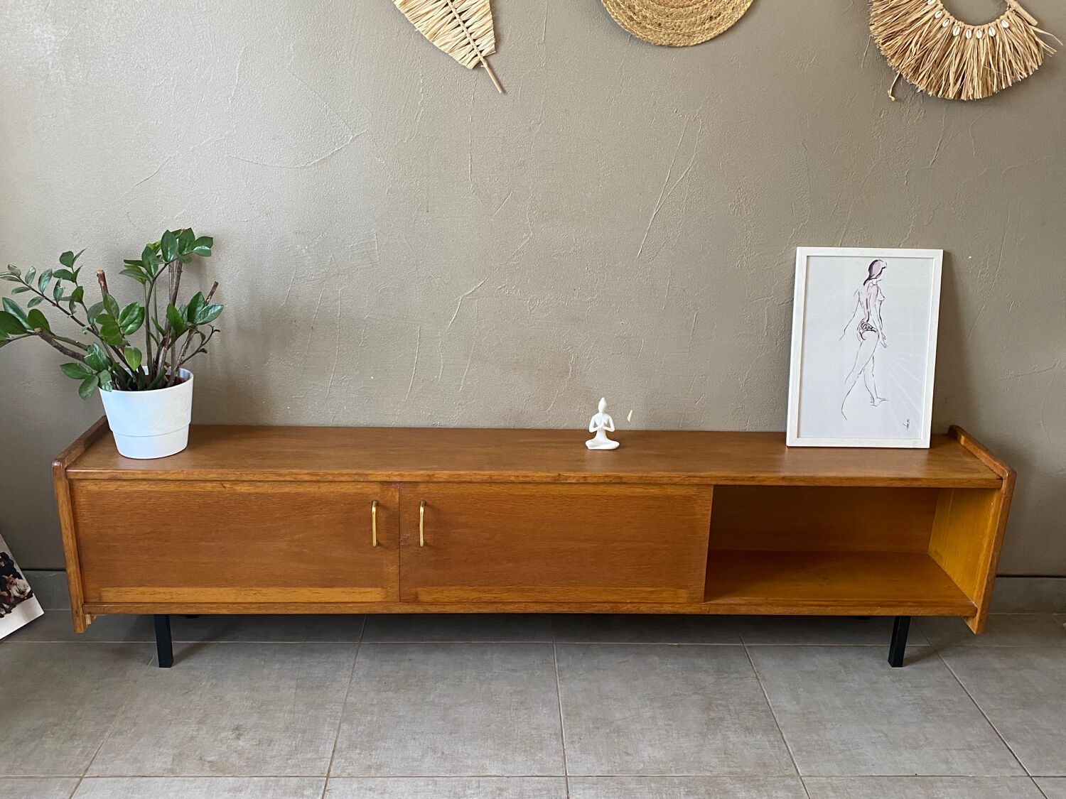 Vintage wooden row from the 50s-60s