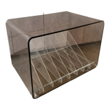 Michel Dumas' record player holder for Roche Bobois 1970 in Lucite