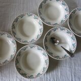 6 soup plates from Moulin des loups model “Houx” in good condition