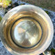 Vintage cloisonne brass champagne bucket with turquoise grape design