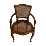 Armchair wood cherry and cannage