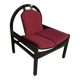 Fauteuil Baumann Argos vintage en bois noir