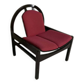 Fauteuil Baumann Argos vintage en bois noir