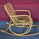 Fauteuil à bascule enfants en rotin vintage 60 70