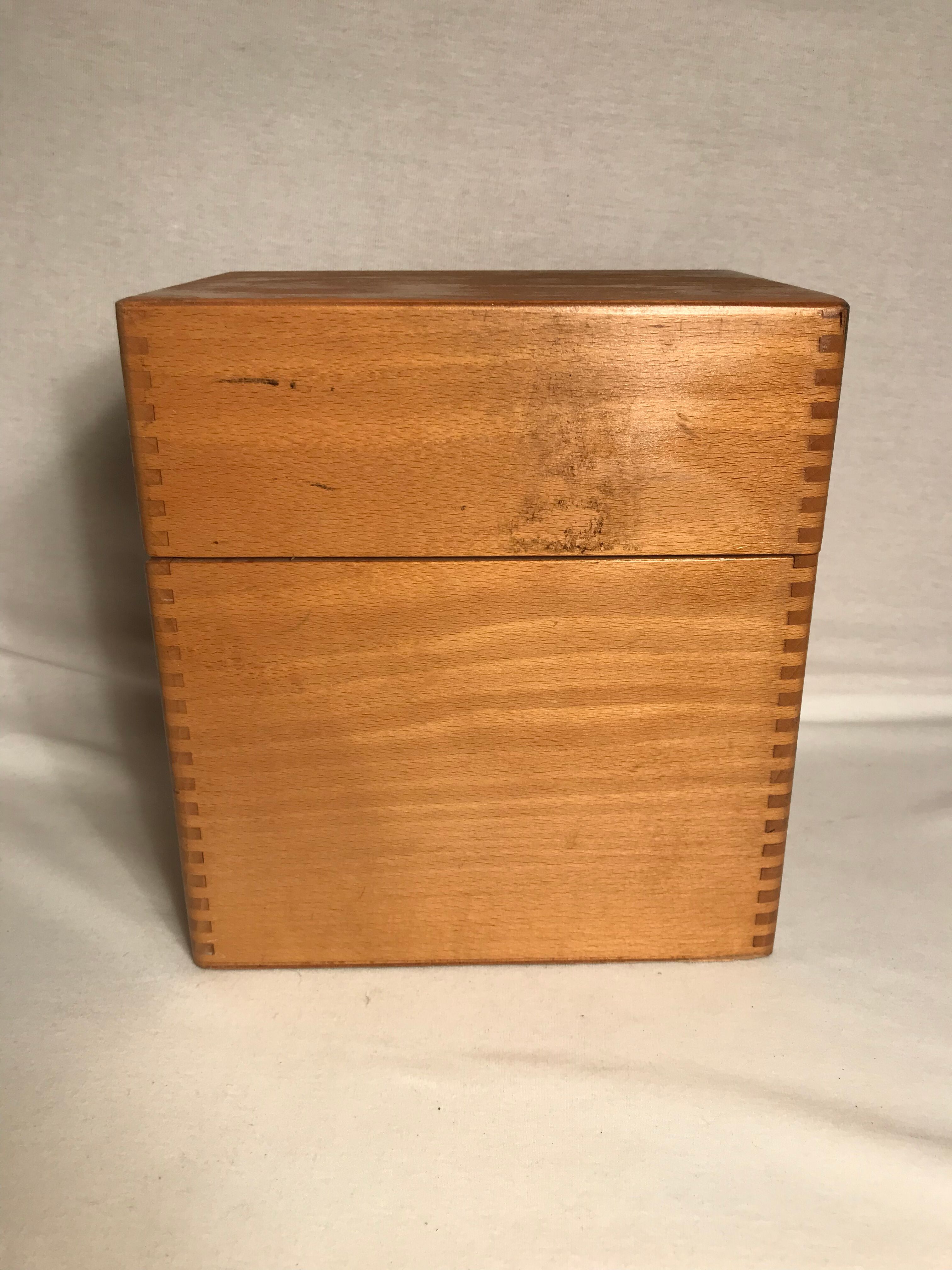 Wooden old organizer of vintage sheets