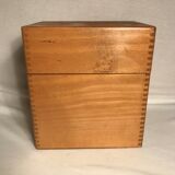 Wooden old organizer of vintage sheets