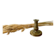Engraved brass candle holder