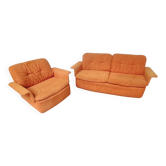 Orange living room set, 1970
