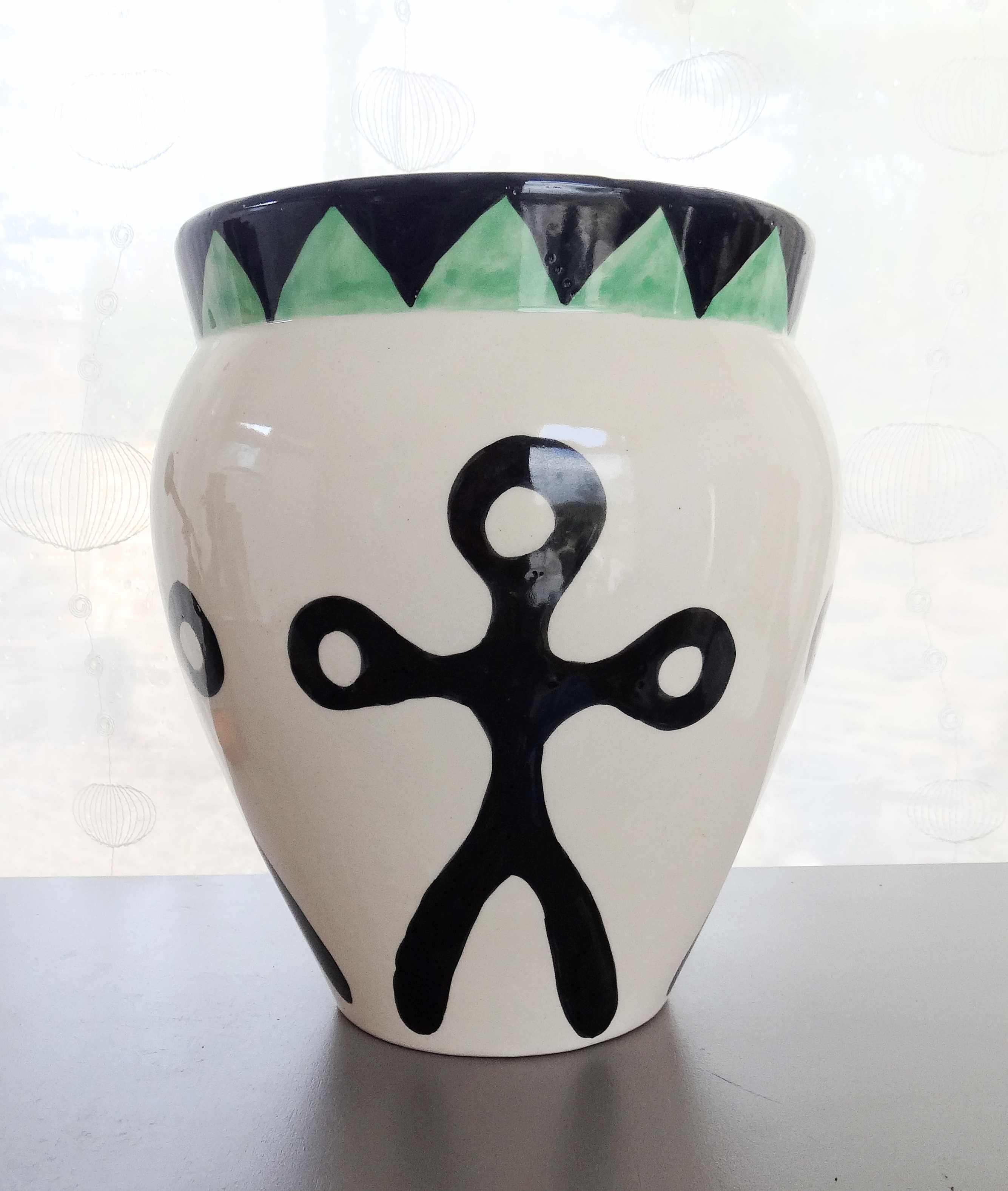 Vase ceramic ethnic patterns