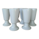 Lot 6 mazagrans white porcelain CNP Vintage