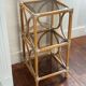 Rattan and glass shelf