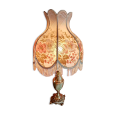 Old lampshade lamp in bronze and onyx
