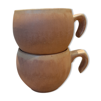 Lot 2 ovoid sandstone cups
