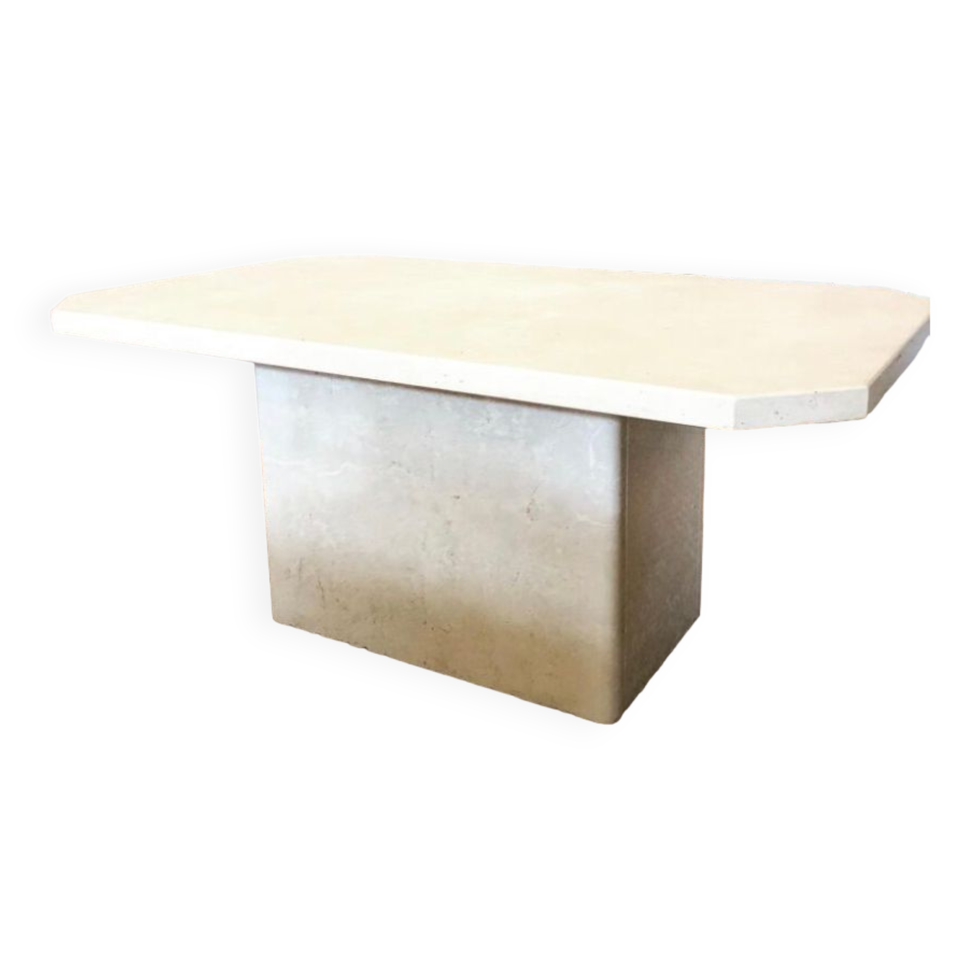 Travertine coffee table