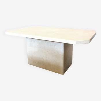 Travertine coffee table