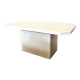 Travertine coffee table