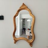 Vintage rocaille mirror in gilded wood