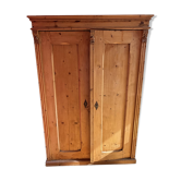 Armoire 2 portes en pin massif, XIXe siècle