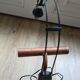 old lamp with stone base and copper arm